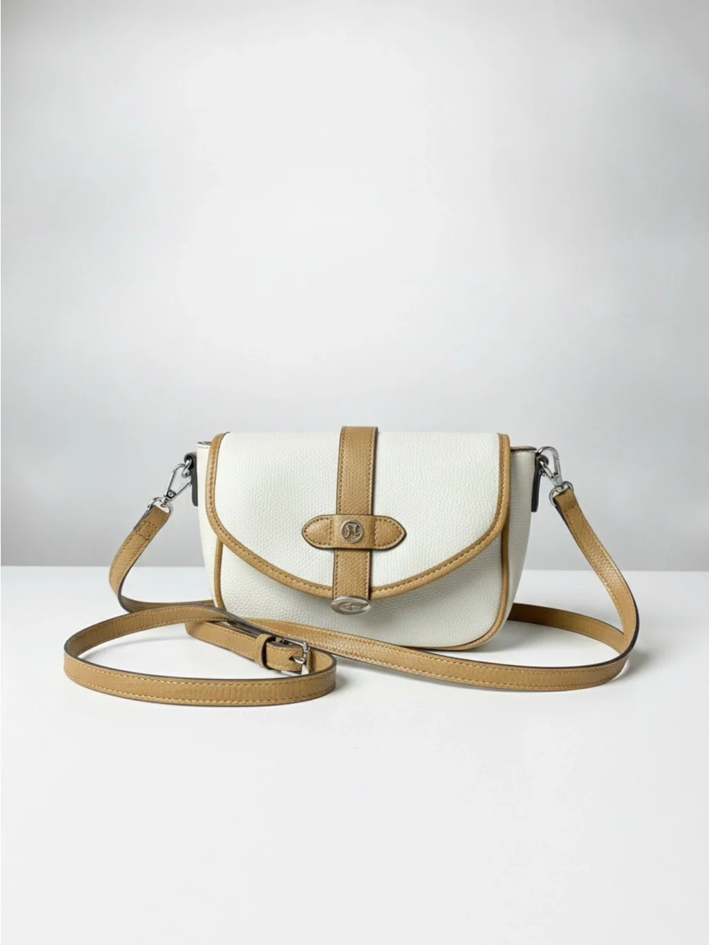 Nine West brand - Women's White and Tan Crossbody Bag